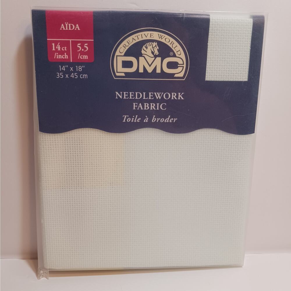 DMC Needlework Fabric 14ct Aida 14x18 inch DMC 964 Mint Green NEW